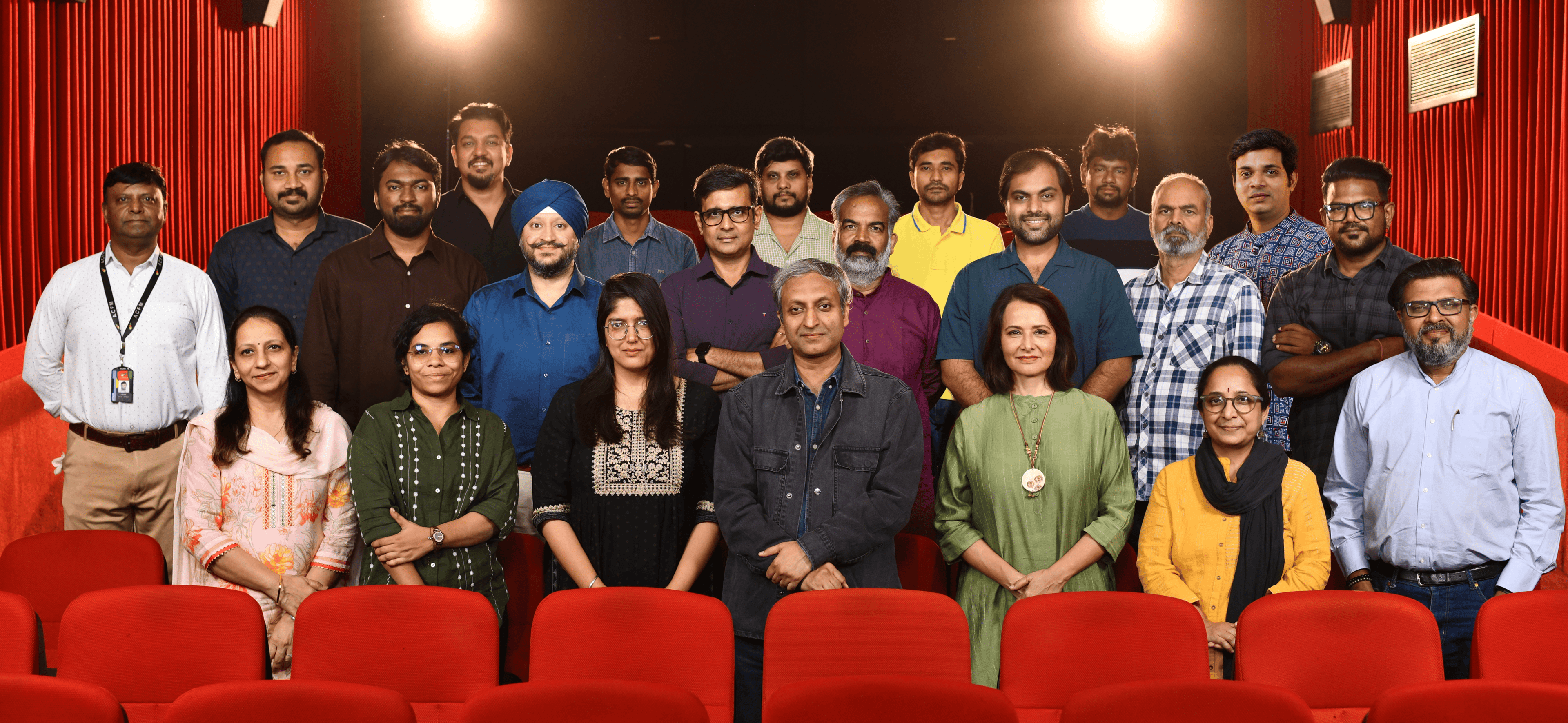 Director with clapperboard on set
