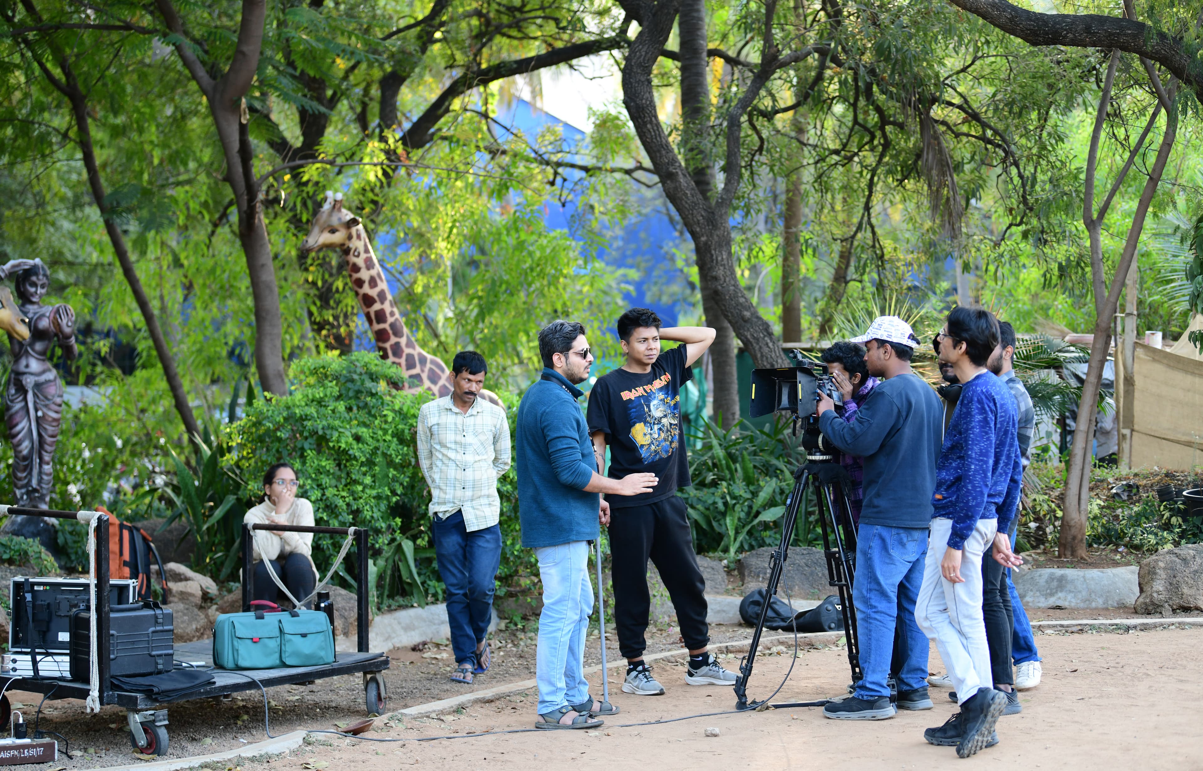 Outdoor film set production